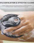 INNERNEED Food Grade Silicone Body Scrubber Gentle Exfoliating Brush for Women Men Deep Clean for All Skin Types, More Hygienic and Well Lather (Black+Dark Green+Pink)