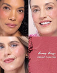 Wander Beauty Hydrating Powder Blush - Lightweight, Berry Blush Makeup with a Blurring, Satin Finish - Buildable Formula with Hyaluronic Acid, Squalane & Aloe Leaf Extract - Berry Busy - 0.18 oz