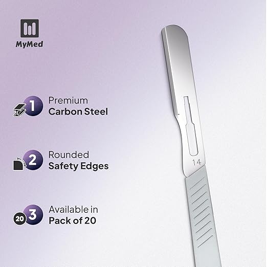 Disposable 14R Dermaplaning Razors - Pack of 20 Dermaplane Razor for Women Face, Dermaplaning Tool for Face, Dermaplane Scalpels