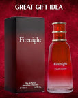 NovoGlow Firenight Pour Homme- Eau De Parfum Spray Perfume, Fragrance For Men- Daywear, Casual Daily Cologne 3.4 Oz Bottle- Ideal EDT Beauty Gift for Birthday, Anniversary