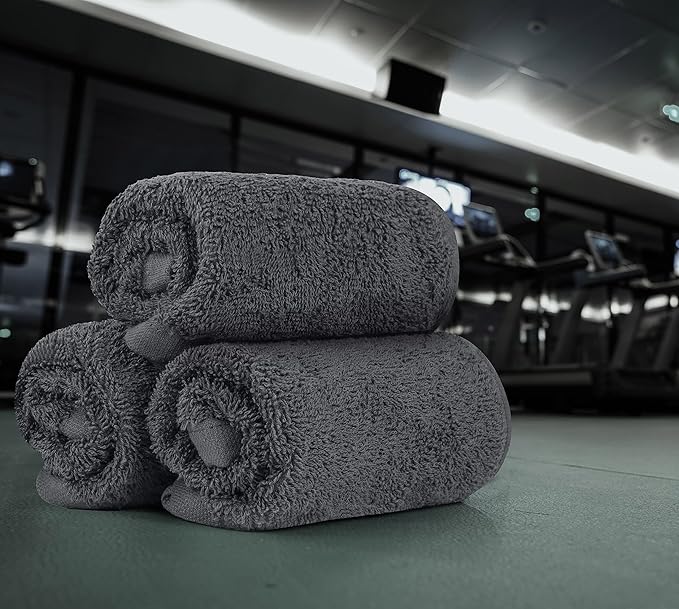 Utopia Towels 24 Pack Cotton Washcloths Set, 100% Ring Spun Cotton, Premium Quality Flannel Face Cloths, Highly Absorbent and Soft Feel Fingertip Towels, Grey