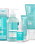 Bliss Acne-Prone Skin Bundle - Clear Genius Toner, Body Spray, Spot Treatment BHA Salicylic Acid and Clarifying Peel & Cleanser