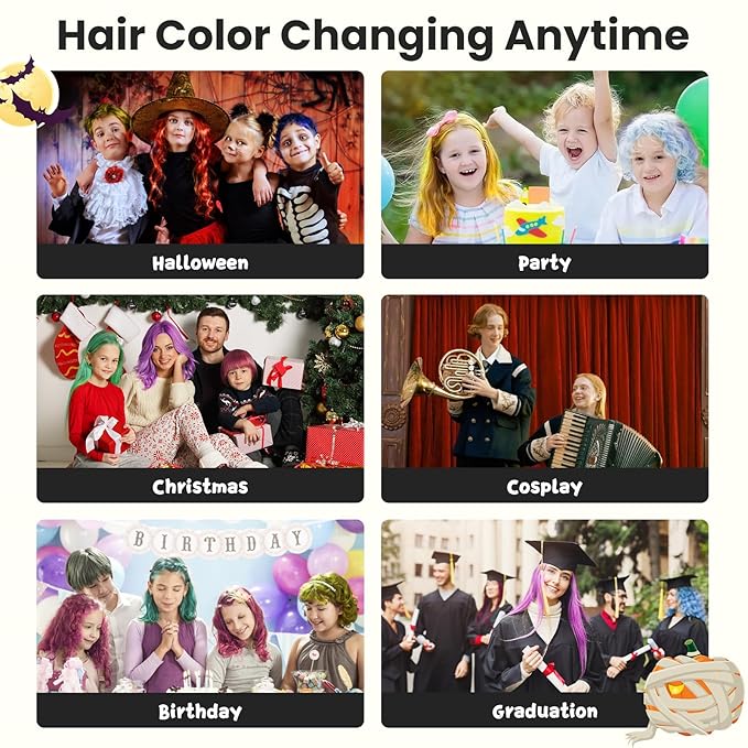 Temporary Silver White Hair Color Wax for Kids, Women Men Colored Hair Styling Mud, Washable Style Dye for Girl Boy Teens, DIY Instant Hair Coloring Gel Cream for Cosplay Halloween Children's Day