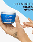 Olay Hyaluronic Acid Face Moisturizer, Instant Hydration for Women, Fragrance-Free - Dry Skin Solution, Glowing, Smoothing, Plumping, Renewing - Niacinamide, Amino Peptides 1.7 Oz
