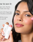 Julep Skip The Brush Cream to Powder Blush Stick - Rose Gold - Blendable and Buildable Color - 2-in-1 Blush and Lip Makeup Stick