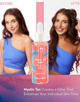 Mystic Tan Self Tanning Bundle: Wake-Up Tan Self Tan Water Mousse + Wake-Up Tan Hyaluronic Acid Serum for Face + Self Tan Mitt - Hydrating, Clear Self Tanner for Body and Face with Eco-Certified DHA