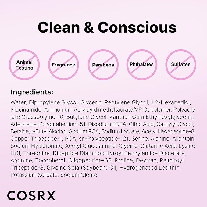 COSRX 6X Peptide Collagen Booster Toner Serum, Niacinamide & Hyaluronic Acid Skin Renewal Boosting Facial Essence for All Skin Types, Korean Skin Care, Paraben Free, 150mL/5.07 Fl.Oz