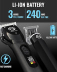 Novah Professional Hair Clippers for Men, Professional Barber Clippers and Trimmer Set, Mens Cordless Clipper, Fade Haircut Kit, Electric Hair Cut Machines