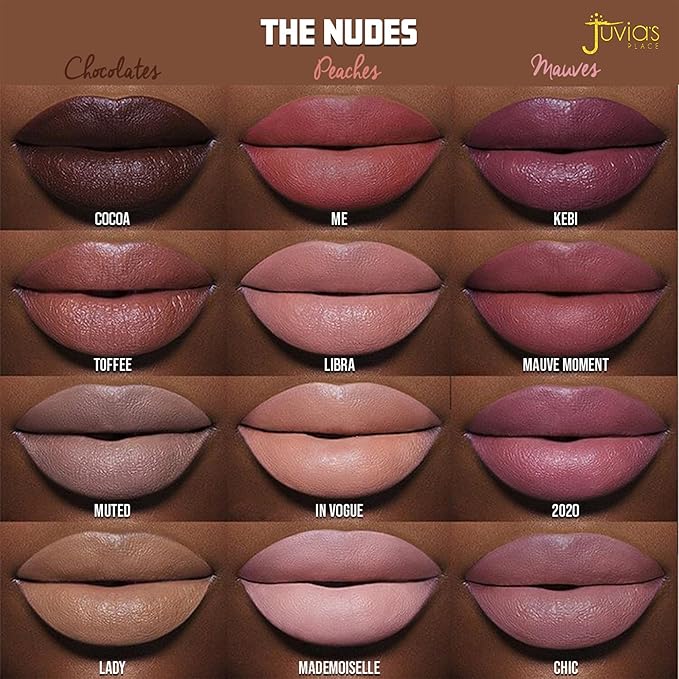 Juvia's Place The Nude Velvety Matte Lipstick In Vogue - Long-lasting Lipstick, Rich-Color Lip Makeup, Creamy with Matte Finish, Beauty & Lip Products