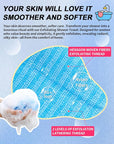 3D Wave Weave Japanese Exfoliating Washcloth, Deep Exfoliating Back Scrubber for Shower, Firm Body Scrub Towel, Korean Style, Ocean (Hard)