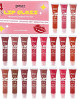 Dmsky 24 Pack Lip Gloss Set, 12 Colors Lip Oil for Dry Cracked Lips, Moisturizing Lip Balm Infused with Vitamin E for a Sheer Tint Of Color
