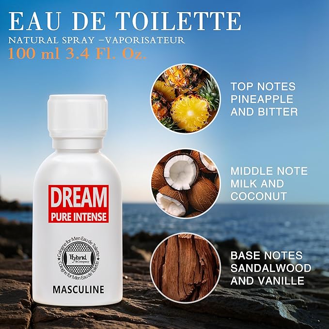 Hybrid & Company Mens 4 Pcs Infinite Grey Dream Pure Intense Iconique France Guilty Eau De Perfum Vaporisateur Natural Spray