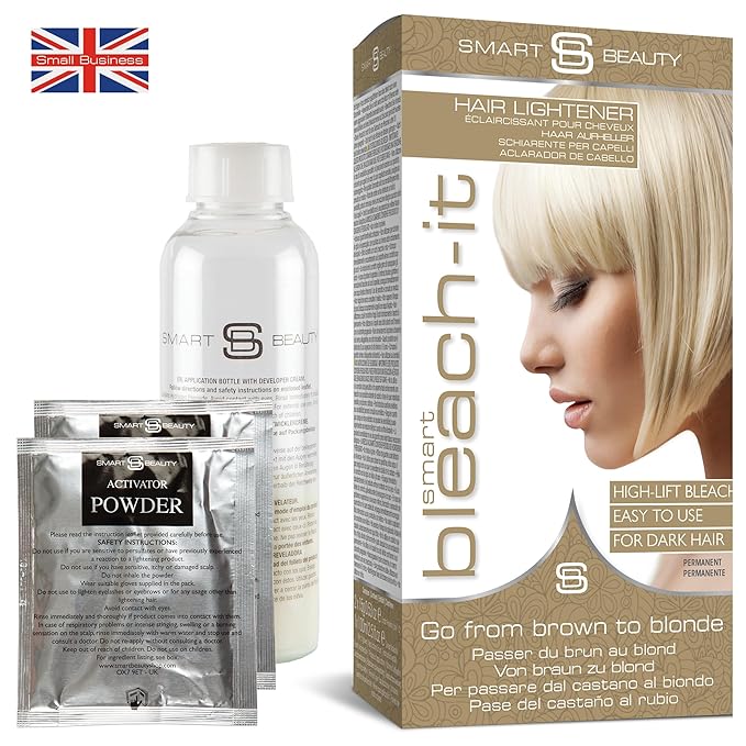 Smart Beauty Blonde Bleach-It, The Ultimate Lightener for Dark Hair, Perfect for Highlighting and Vibrant Pastel Colour, Hair Bleach Kit, Vegan & Cruelty Free