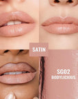 Oulac Satin Lipsticks for Women Set - Matte Lipstick, Full Coverage Lip Color, Satin Matte Finish, Cream Texture, Hydrating, Infused with Hyaluronic Acid, 4g*2 SG02+SG09