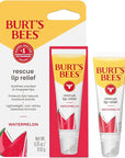 Burt's Bees Rescue Lip Relief, Watermelon, Hydrating Lip Balm for Dry Cracked Lips, with Responsbily Sourced Beeswax and Shea Butter, 100% Natural Origin, 1 Squeezy Tube, 0.35oz