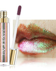 Maydear Chameleon Lipstick, High Pigmented Green Lipstick for Women Metallic Shine Lip Gloss, Full-Coverage Multichrome Long Lasting Rainbow Lip Makeup, Fuchsia Green