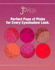 Juvia's Place Palette The Sweet Pinks - Deep Fuchsia, Soft & Sweet Pink, Shades of 6, Pressed Pigments Palette, Professional Makeup, Pigmented Pan Palette, Makeup Palette for Color & Shine