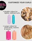 Conair Foam Hair Rollers - 48 Count, Assorted Colors - Heatless Curls, Overnight Curls, Foam Rollers with Storage Case