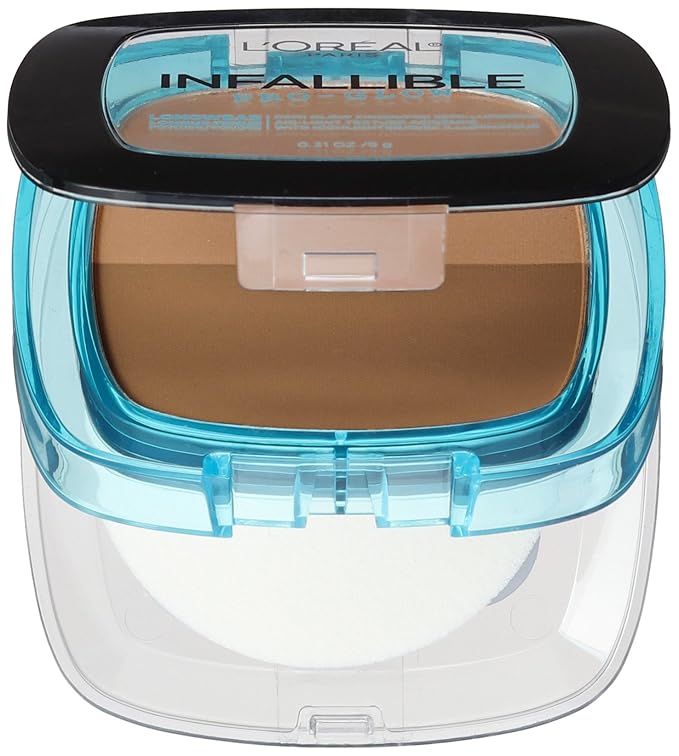 L’Oréal Paris Infallible Pro Glow Pressed Powder, Creme Cafe, 0.31 oz.