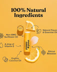 Poppy & Pout Lemon Bloom Jumbo Lip Balm | All Natural Lip Balms & Moisturizers | Hydrates with Beeswax, Vitamin E, Organic Coconut Oil | Cruelty-Free | Lip Balm in Recyclable Cardboard Tube