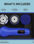 Premium Facial Cleansing Brush,Waterproof Face Scrubber,Spin & Sonic Modes with 3 Intensities,Magnetic 3-Head System for Deep Pore Cleaning, Gentle Exfoliation & Sensitive Skin Care - for Women & Men
