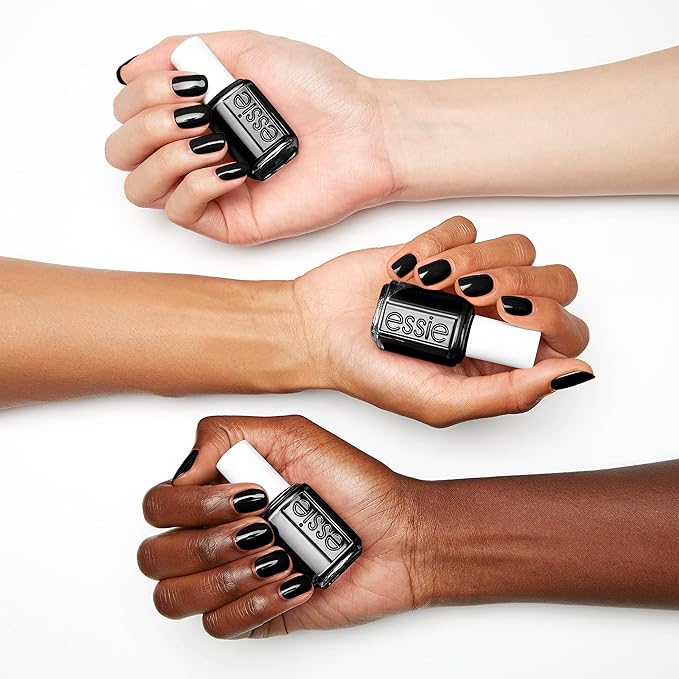 Essie Nail Polish Set, Licorice Black + Blanc White, 0.46 Fl Oz Each