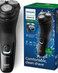 Philips Norelco Shaver 2400 Series, Wet and Dry Electric Shaver, Pop-up Trimmer, P-Cap, Deep Black, Model X3001/90