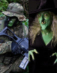 Green Face Body Paint Stick, Football Baseball Eye Black Stick, Waterproof Full-Coverage Green Face Makeup for Halloween Witch Alien Camo Frankenstein Cosplay Makeup