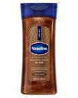Vaseline Glazed and Glisten Golden Hour Body Gel Oil Glow Vanilla Cocoa Shimmering with Ultra-Hydrating Lipids and 100% Pure Cocoa Butter, 6.8 Oz