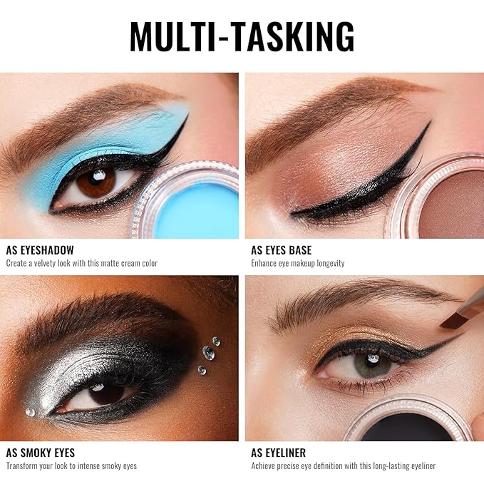 Oulac Matte Eyeshadow 3-in-1 Eyeshadow Eye Primer&Eyeliner Highly Pigmented Waterproof Smudge-proof Long Lasting Wear Smooth&Blendable Formula for Natural Look,Vegan & Cruelty-Free,CM08