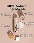 Poppy & Pout Island Coconut Jumbo Lip Balm | All Natural Lip Balms & Moisturizers | Hydrates with Beeswax, Vitamin E, Organic Coconut Oil | Cruelty-Free | Lip Balm in Recyclable Cardboard Tube
