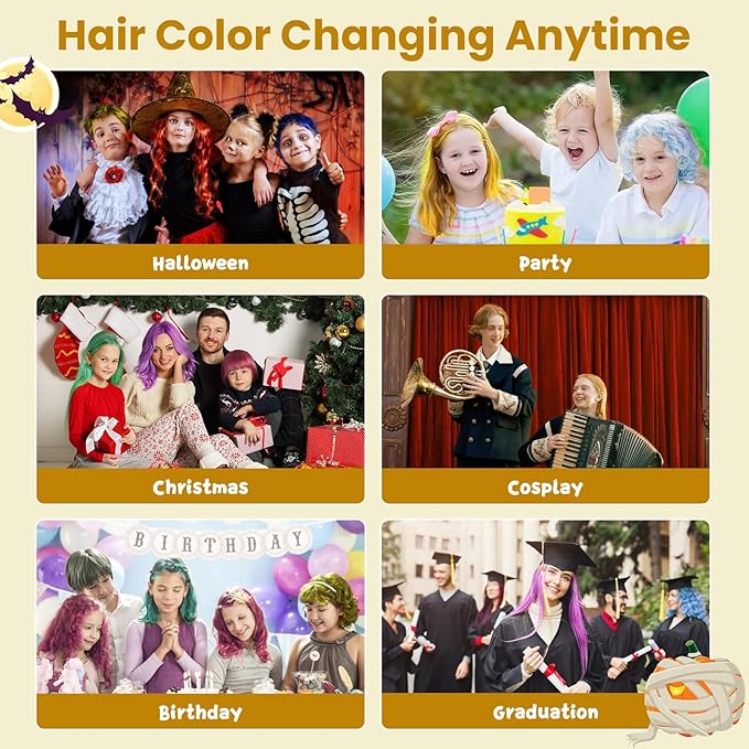 Temporary Gold Hair Color Wax for Kids, Blonde Colored Hair Styling Mud, Washable Goledn Style Dye for Girls Boys Teens, DIY Instant Hair Coloring Gel Cream for Cosplay Halloween Children's Day