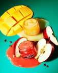 Farmacy Plump + Shine Lip Smoothie Duo - Peptide Lip Balm - Lip Moisturizer & Plumper with Vitamin C - Apple & Mango with High Gloss Finish