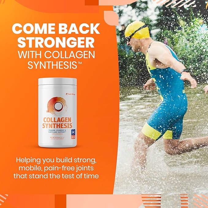 SaltWrap Collagen Synthesis - Collagen Peptides for Joints with Fortigel, Tendoforte, Best Collagen Powder for Tendons, Ligaments, and Cartilage Recovery and Repair, NSF Certified for Sport