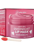 Lip Mask with Watermelon – Overnight Lip Repair, Intense Hydration & Smoothing – Dermatologist Tested, Korean Skin Care – 95% Natural, Clean Beauty, Cruelty-Free – 1 Pack