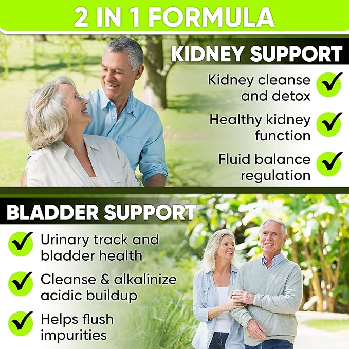 Kidney Cleanse Detox & Repair and Bladder Support- Kidney Support Supplement for Kidney Restore With Chanca Piedra,Cranberry, Juniper Berries for Kidney Detox and Bladder Health.60 Day Supply