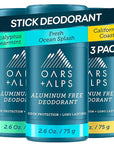 Oars + Alps Deodorant for Men & Women, Aluminum Free Deodorant for Men, Dermatologist Tested, Clean Ingredients, Non Toxic, Vegan, Long Lasting, Odor Protection, Variety Pack 3pk, 2.6oz