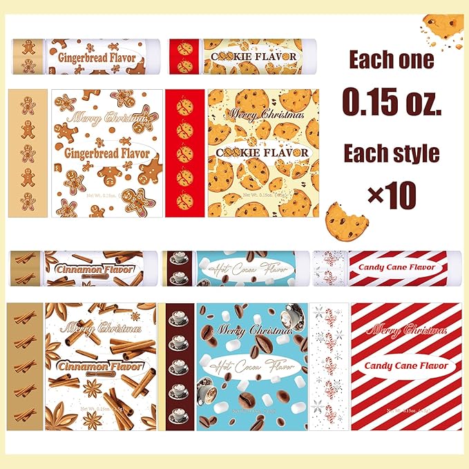 50 Pcs Christmas Lip Balms Gifts Colleagues