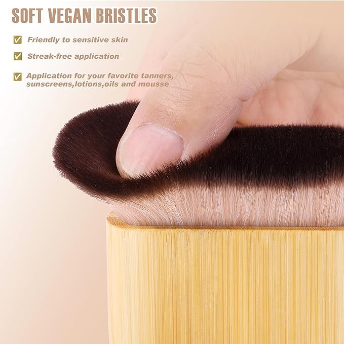 3 in 1 Self Tanning Mitt Self Tanner Brush for Body Kabuki Brush for Self Tanner Mitt Self Tanning Brushes for Self Tan Brushes Tanning Glove Self Tanner Back Applicator Back Tanning Applicator