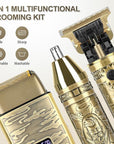 Electric Foil Shaver for Men, T-Blade Beard Trimmer Razor Nose Hair Trimmer Set, Cordless Rechargeable Beard Trimmers Professional Hair Clippers Kit with LCD, Gifts for Men Him Dad Fathers Day