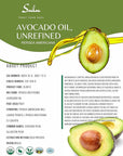 USDA Certified Organic Cold Pressed Unrefined Raw Avocado Oil - 16 fl.oz