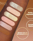 Juvia's Place Palette The Nudes - Neutral Hues, Blush, Sand, & Shimmer, Professional Eye Makeup, Pigmented Palette for Eye Color & Shine, Pressed, Shades of 6