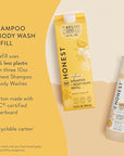 The Honest Company 2-in-1 Cleansing Shampoo + Body Wash Refill Carton | Gentle for Baby | Naturally Derived, Tear-free, Hypoallergenic | Citrus Vanilla Refresh, 32 fl oz