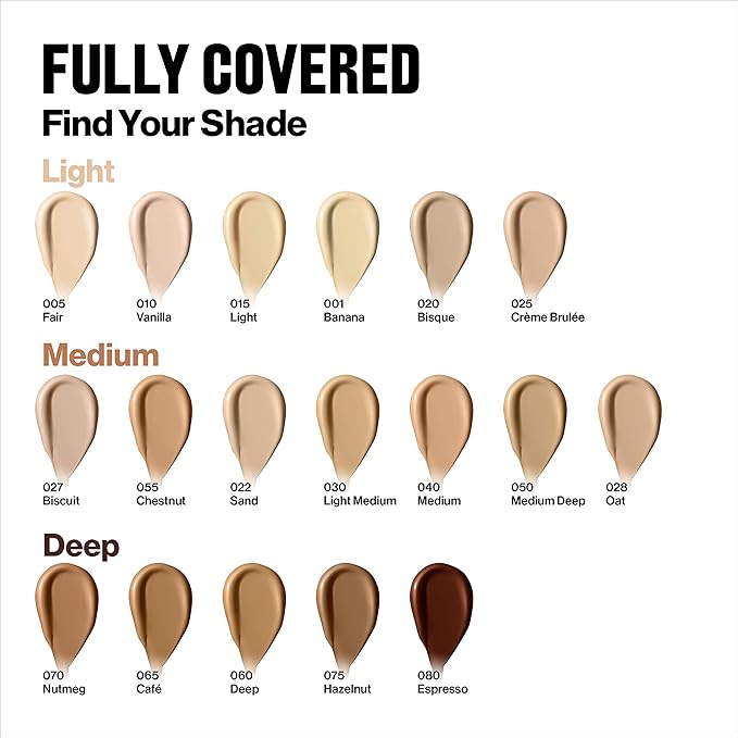 Revlon ColorStay Concealer, Longwearing Full Coverage Color Correcting Makeup, 080 Espresso, 0.21 oz
