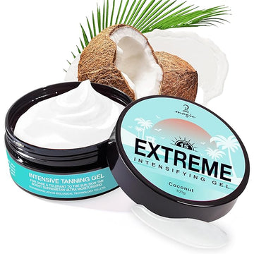 Shine Brown Tanning Gel Tan Accelerator Gel Intensive Tanning Oil for Outdoor Sun & Tanning Beds (Cocount)