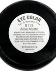 Aloe Matte Turquoise Teal Green Soft Pressed Powder Single Vegan Eyeshadow; Talc, Paraben & Cruelty Free