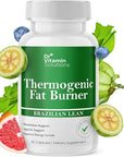 DR VITAMIN SOLUTIONS Thermogenic Fat Burner Brazilian Lean, Weight Loss Pills for Women, Waist Trimmer & Supplements for Bloating for Women & Men, 60 Capsules