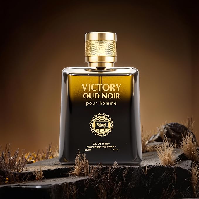 Hybrid & Company Men's Victory Oud Noir Pour Homme Eau de Toilette Vaporisateur Natural Spray 3.4 Fl Oz