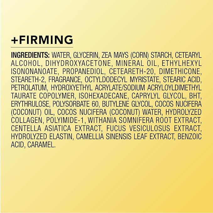 Jergens Natural Glow +Firming Self Tanner Body Lotion, Medium to Deep Skin Tone, Sunless Tanning Moisturizer with Collagen and Elastin, Helps to Visibly Reduce Cellulite, 7.5 Oz, Pack of 2