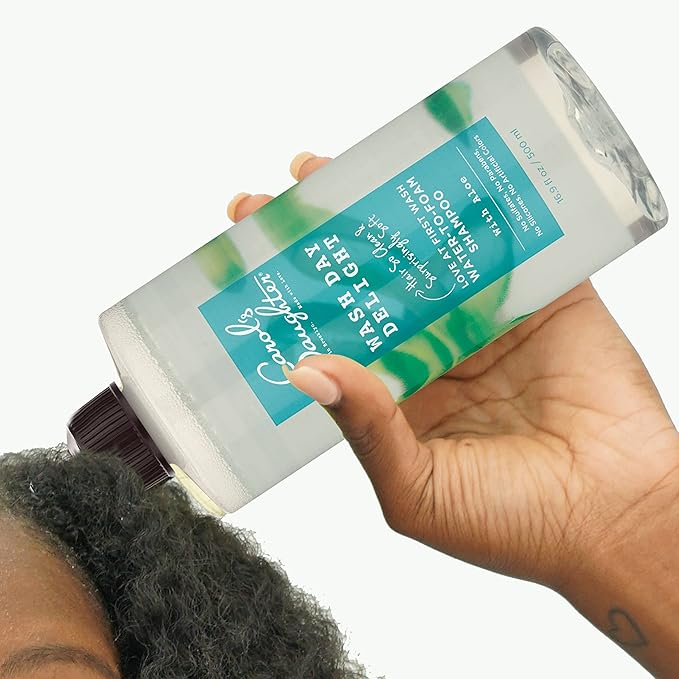 Carol’s Daughter Wash Day Delight Love at First To Foam Sulfate Free Shampoo with Aloe and Micellar Water, Paraben and Silicone Free, Micellar Shampoo for Kinky, Curly Hair, 16.9 fl oz